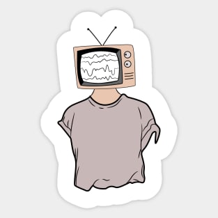 Tv head , funny  cute design Sticker